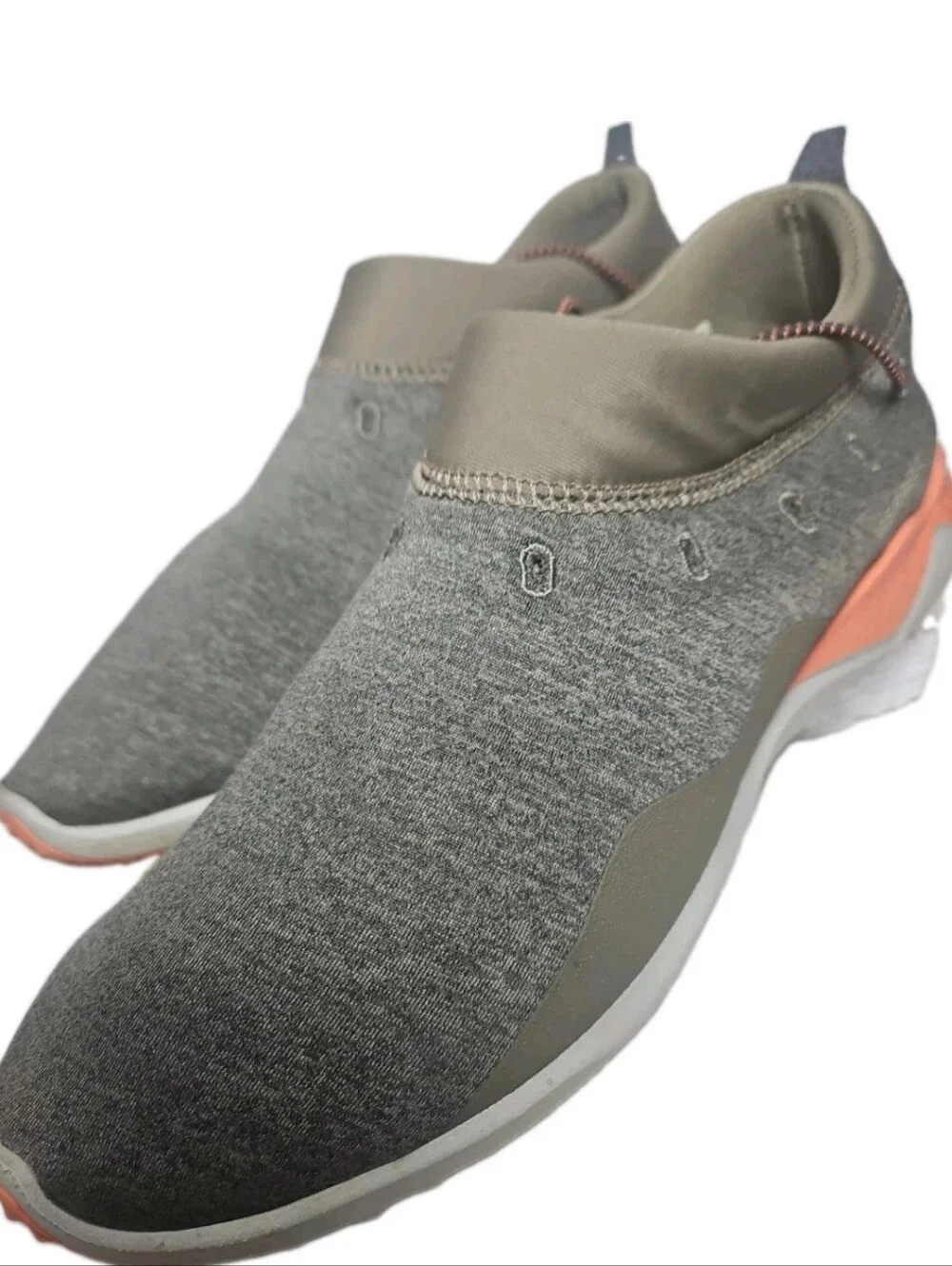 Merrell Cloud Moc Knit Slip-On Sneaker   Women 8.5 Gray/Orange Walk 515738[8A